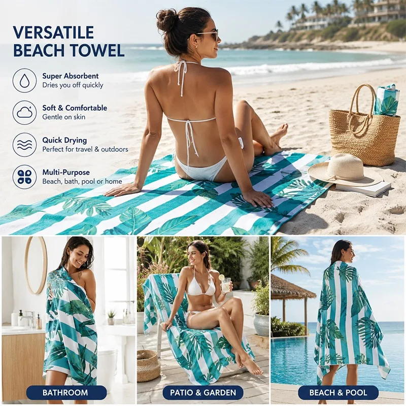 SpongeBob Beach Towel SpongeBob SquarePants beach towel featuring vibrant underwater design with sea anemones and ocean view 6