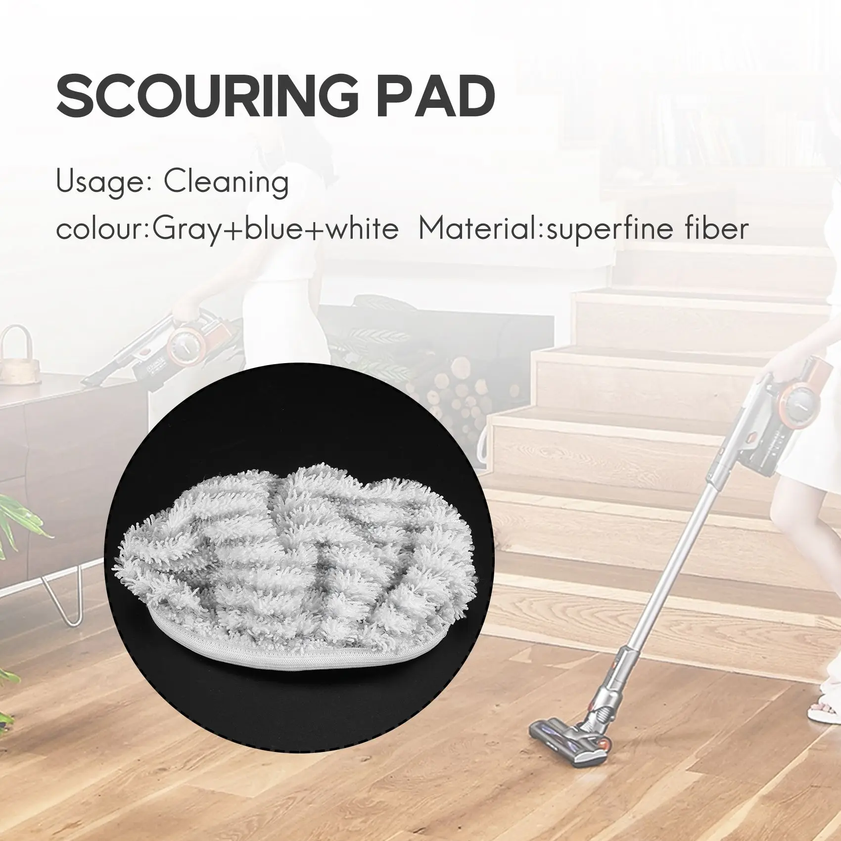 وسادات قماش من الألياف الدقيقة ABNM لقطع التنظيف البديلة لروينتا كلين آند ستيم ZR005801