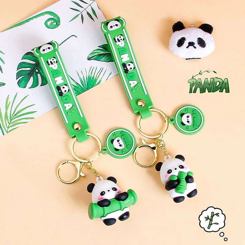 Novità Creativo Simpatico Panda Portachiavi Ciondolo Moda Divertente Portachiavi per auto Squisito Zaino Kawaii Decorazione Accessori Regali