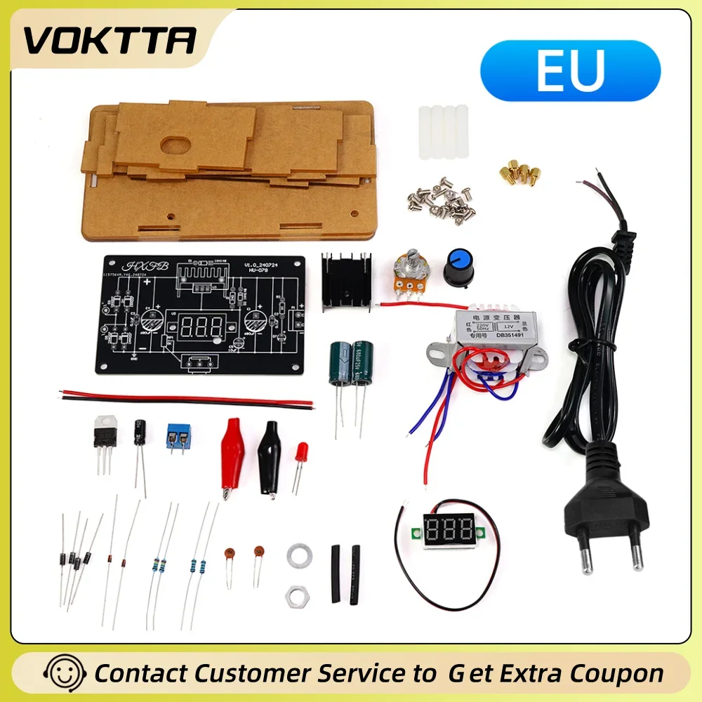 

LM317 Voltage Regulator Power Supply Module EU/US Adjustable Power DIY Kit Welding Electronic Bulk Parts Welding Training