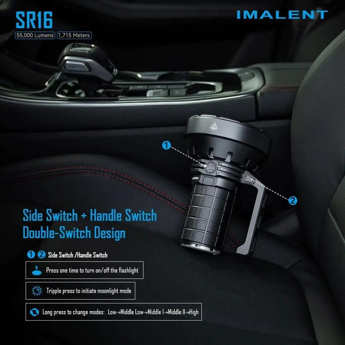 IMALENT SR16 High Power Flashlight