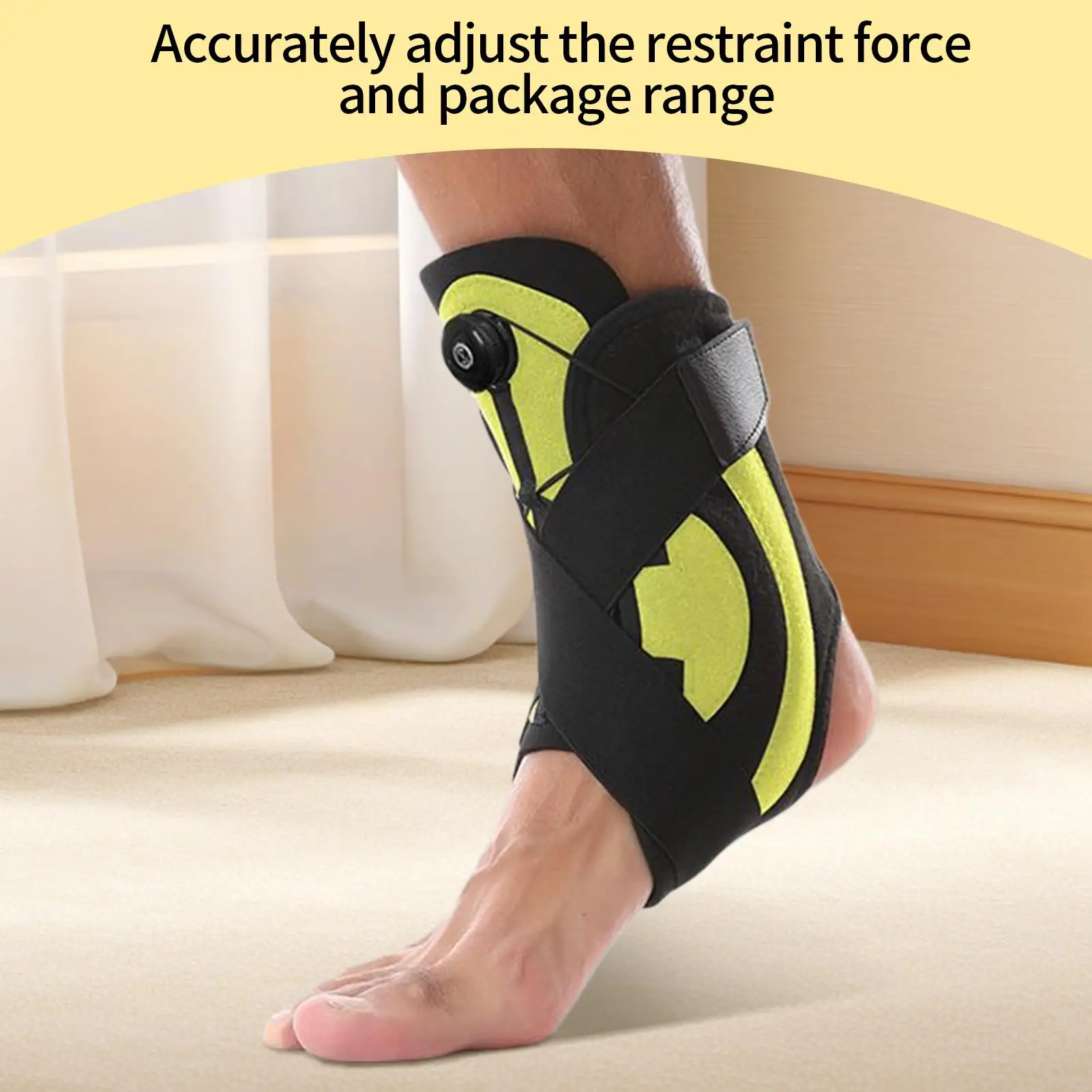 

Lace-up Ankle Support Brace - Adjustable Breathable Foot Stabilizer Wrap for Running, Basketball, Volleyball, Workout & Fitness