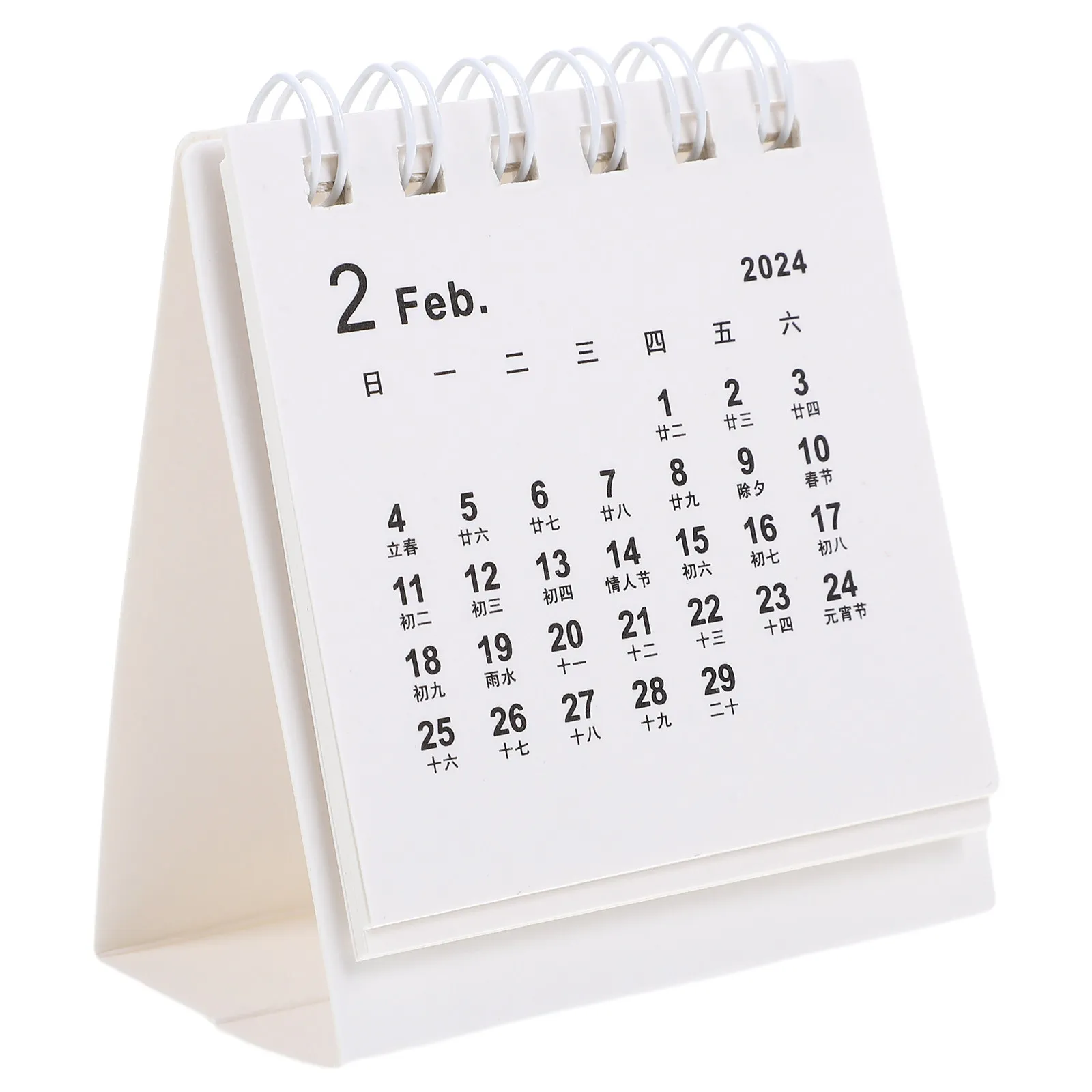

Mini Desk Calendar 2024 Daily Use Monthly Standing Calendar Thick Paper Cartoon Design Office Desktop Planner