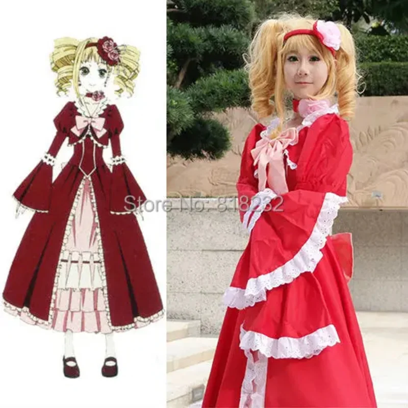 

Black Butler Kuroshitsuji Elizabeth Midford Formal Full Dress Uniform Outfit Anime Cosplay Costumes