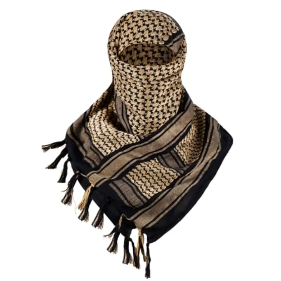 FREE SOLDIER Scarf Military Shemagh Tactical Desert Keffiyeh Head Neck Scarf Arab Wrap with Tassel for Men Women
