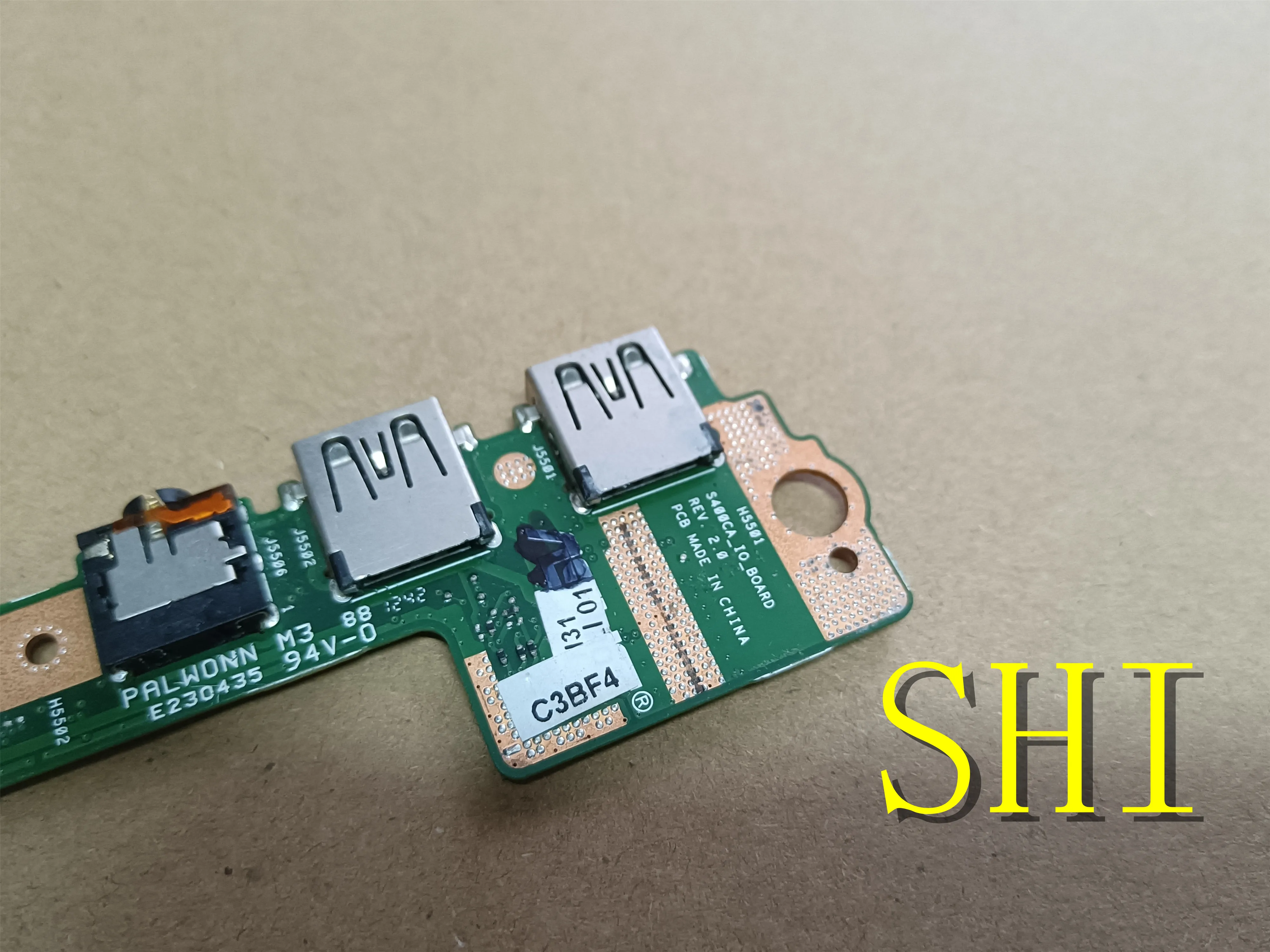 FOR ASUS  S400CA S400CA_IO_BOARD laptop USB Board Audio Board Headphone Jack Sound Card Board Card Reader SD Card Slot