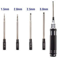 4 in 1 1.5mm 2.0mm 2.5mm 3.0mm Hex Screwdriver Metal Tool Kit Set for RC Model