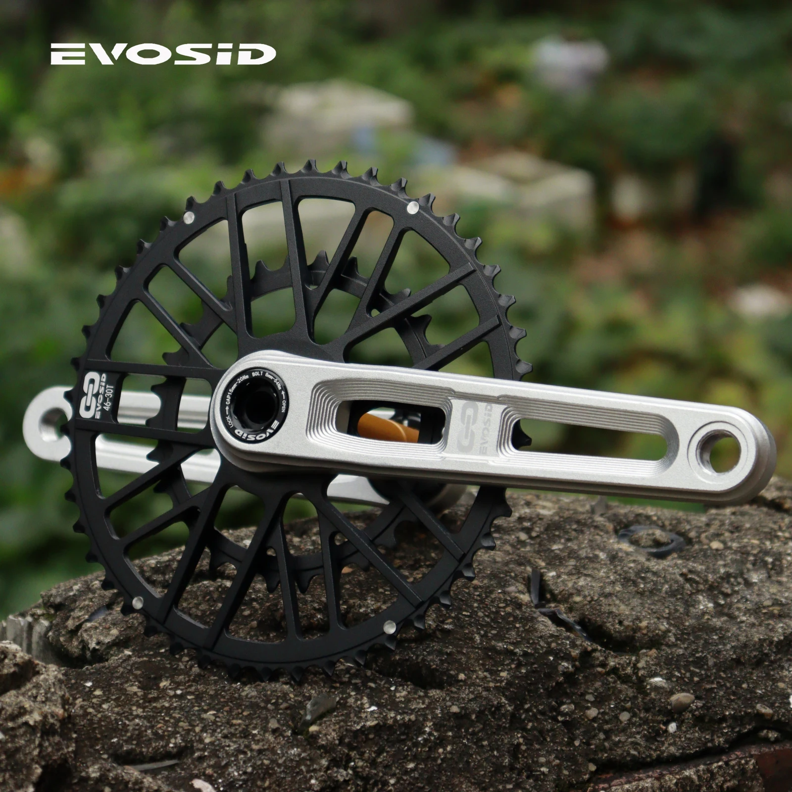 EVOSID GRAVEL Road Bike Crankset 46-30T 48-32T Direct Mount Chainring 12S With Bracket for GXP Bicycle Crankset