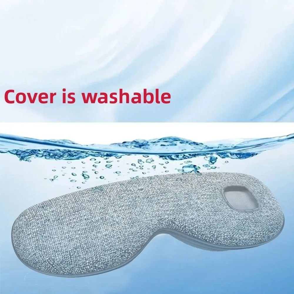 Cordless Heated Eye Mask Hot Cold Compress Rechargeable USB Temperature Control Eye Mask Smart Timing 3 Levels Hot Compress
