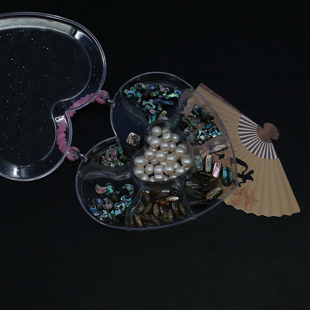 

Heart-shaped Handbag Plastic Storage Box With Pink Handle Design Transparent Jewelry Box 1pc For Storage Beads Organizing Tools