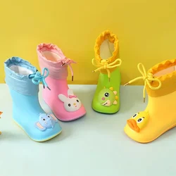 Nuovo stile 3D stivali da pioggia per bambini bambini scarpe da acqua per cartoni animati per bambini scarpe da acqua calda antiscivolo impermeabili per neonati stivali di gomma