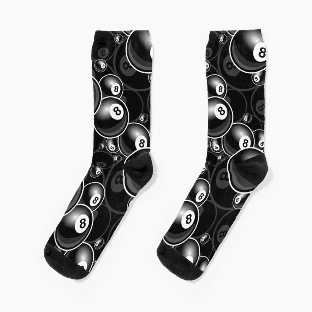 

Billiards Black 8 Ball 8-Ball black and white Socks Heating sock Running custom Socks Women Men's