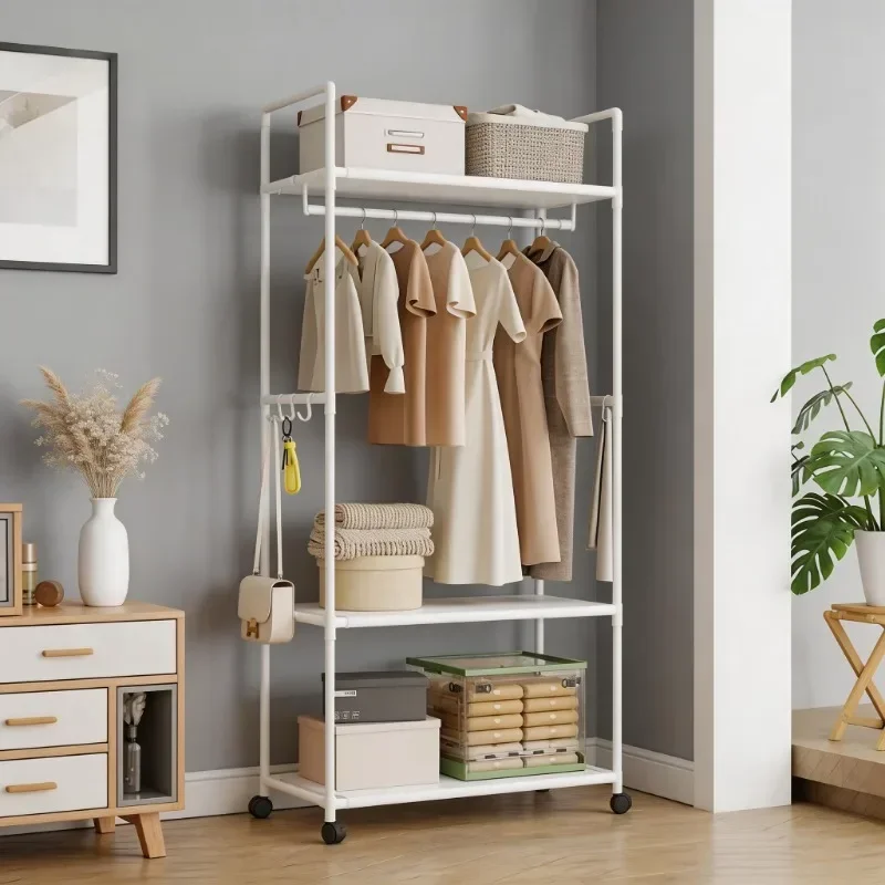 Mehrstöckiger Kleiderständer mit Haken, platzsparender Kleiderorganizer, vielseitiger Kleiderständer für Wohnzimmer, Kleideraufbewahrung – Detail 3