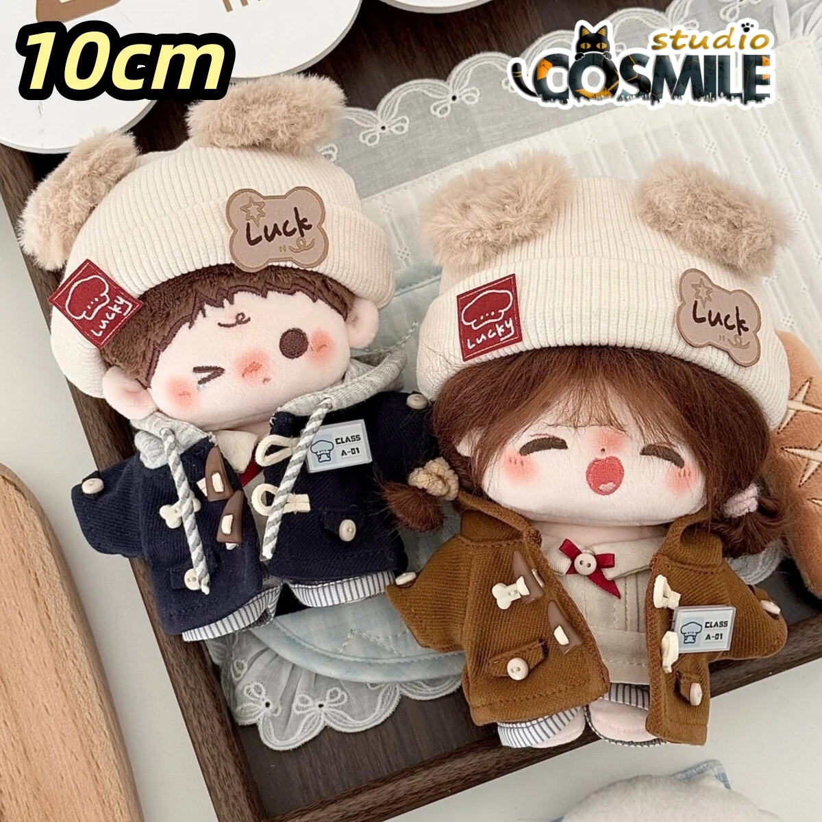 

Зимний костюм-пальто с шапкой Star Idol для плюшевых кукол 10-17 см, аксессуары, одежда для кукол, подарок (Мао)