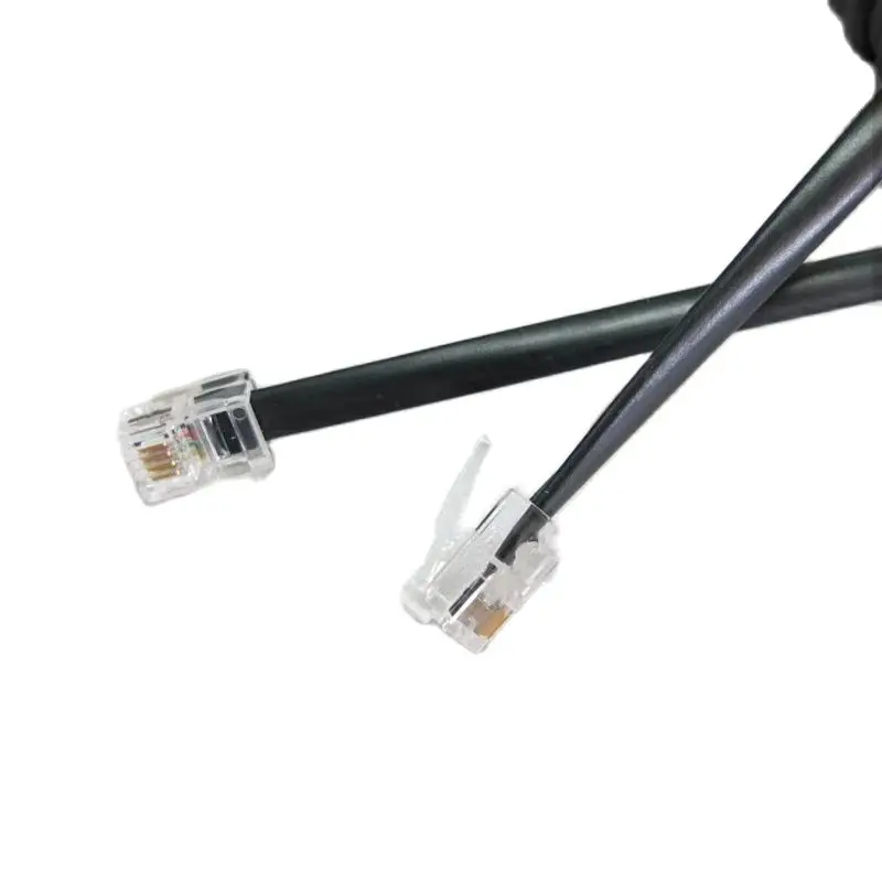 10pcs 35cm Telephone Cord Straighten 2m Microphone Receiver Line RJ22 4C Connector Copper Wire Phone Volume Curve Handset Cable