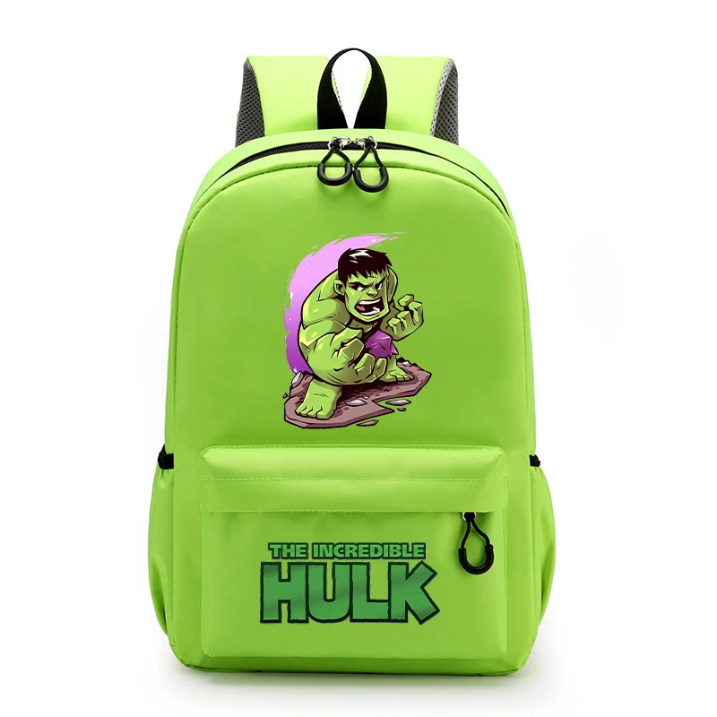 Hulk Marvel Kids Student School Bags Movie Cartoon Printing Children Backpack Teenager School Supplies Knapsack Anime Cute Gifts