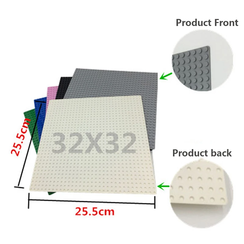 1PC Gebäude Block Bord 32*32 Dot Einseitig Ziegel Zubehör DIY Spleißen Groß Spielzeug Haus Rasen basis Platten Kunststoff Kompatibel