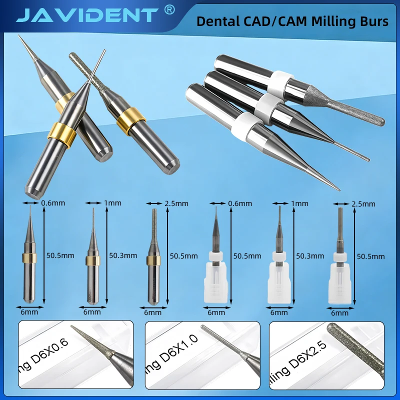 1Pcs Dental Milling Drills Orthodontic Interproximal Enamel Removal Bur Suitable for Zirconia Cutting Tools for Grinding Tools