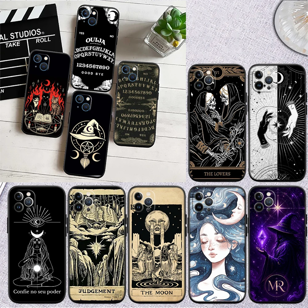 Witch Divination Tarot Moon Phone Case for Samsung Galaxy M06 M15 M16 M35 M55 M56 A36 A42 A50 A50S A51 A52 A32 A33
