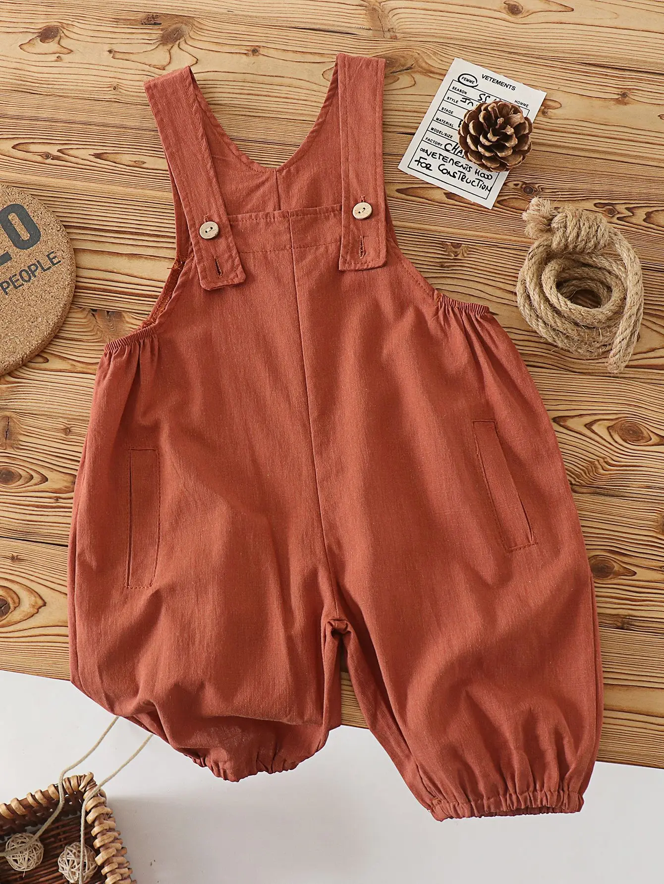 Retro Korean Autumn Kids Boys Overalls Cotton Solid Toddler Babys Boys Strappy Pant Loose Casual 1-6Yrs Children Boys Suspenders