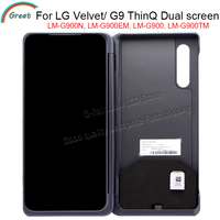 For LG Velvet 5G LCD Dual Screen Secondary Display With Frame Touch Screen Digitizer Assembly  For LG G9 G900 charging connector