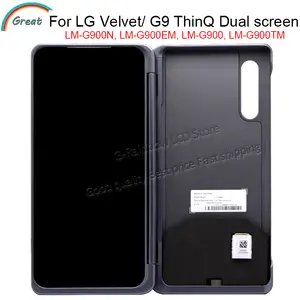 For LG Velvet G910 G900 G900N 5G LCD Dual Screen Secondary screen With  Frame with magnetic adapter For LG G9 ThinQ Dual screen - AliExpress