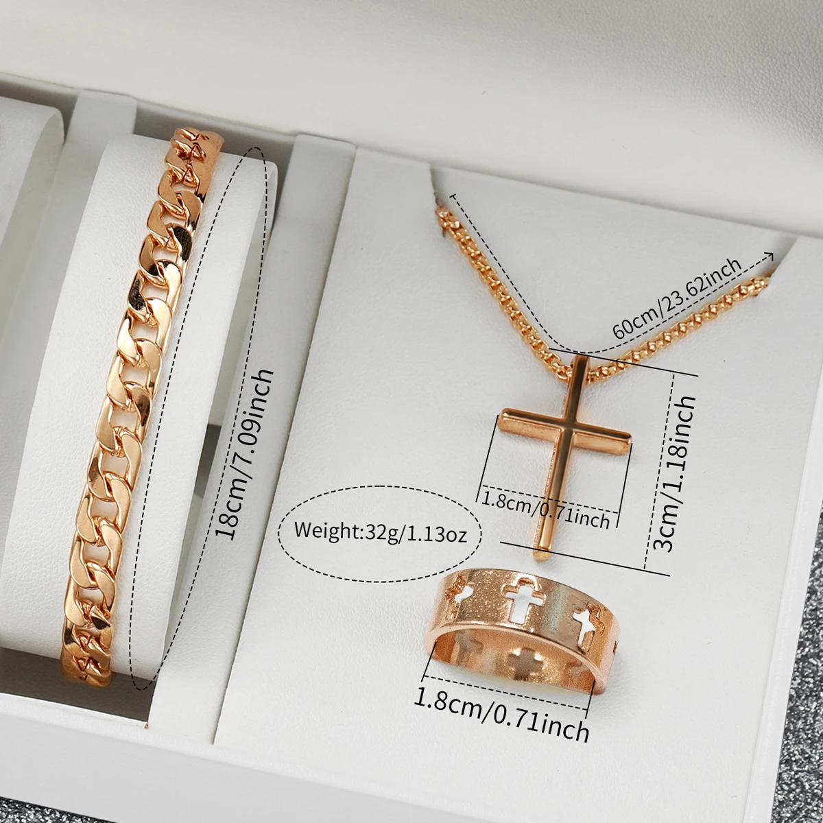 4 قطعة/المجموعة أزياء رجالي الفولاذ المقاوم للصدأ الساعات الفاخرة كوارتز ساعة اليد طقم مجوهرات Reloj Hombre (الصندوق غير المدرجة)