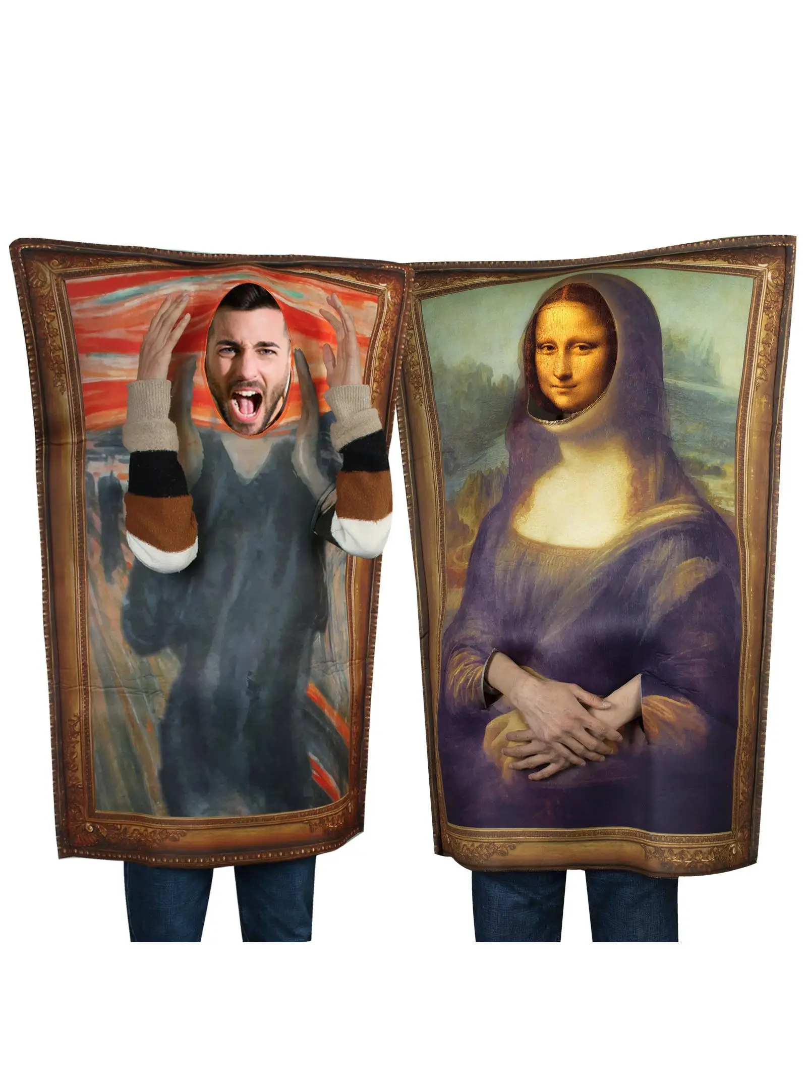 Halloween Grappig kostuum Par Prestatiekleding Prank Muurschildering Kostuum Campus Evenement Prestatiepak Etnische kleding voor dames