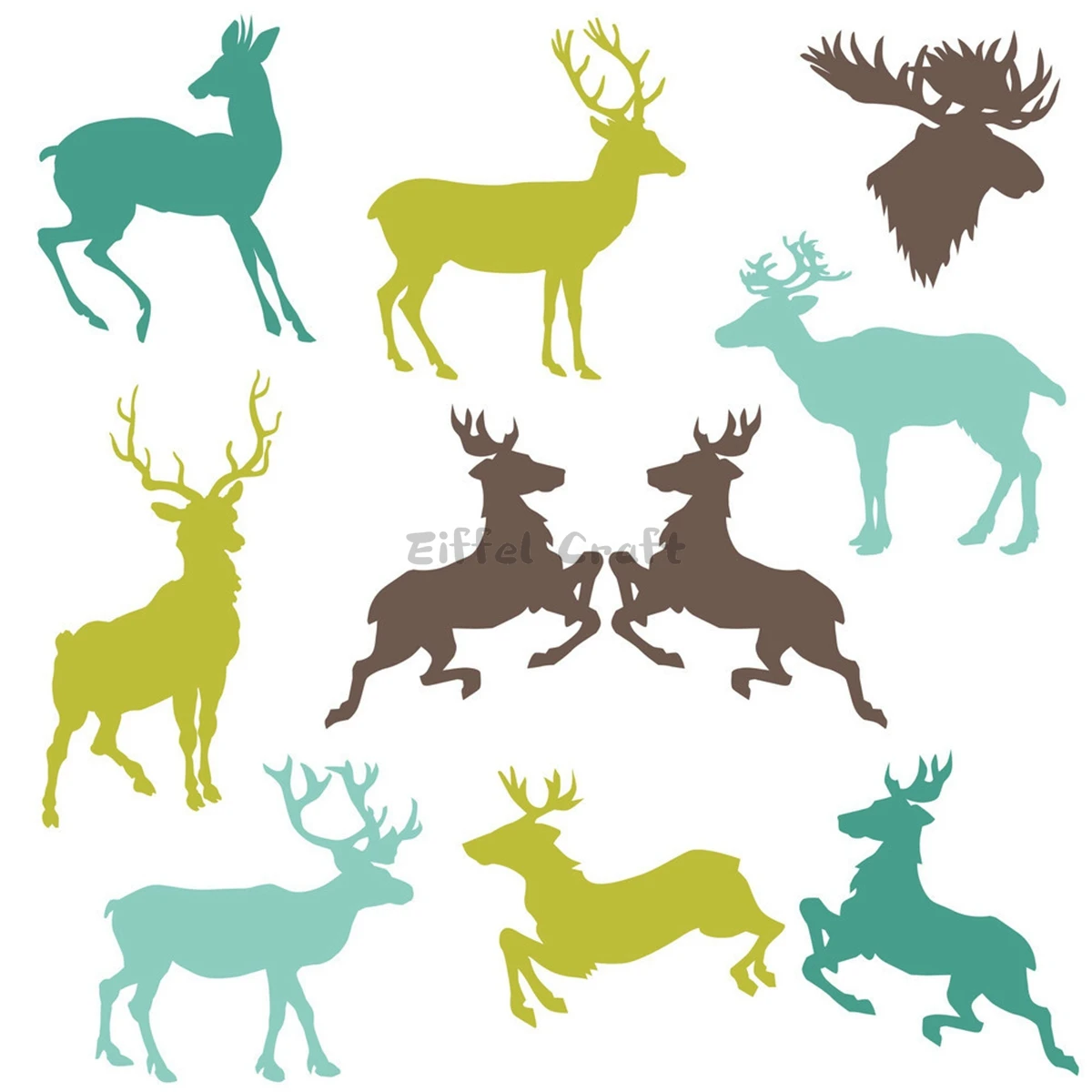 Christmas Elk Reindeer Set Scrapbooking Paper Metal Craft Dies For Card Making Cut Dies 2023 Embossing New