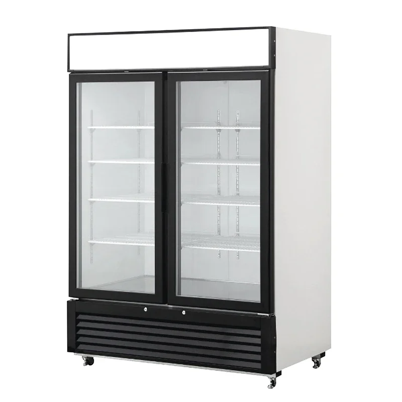 

Double sliding door beverage display freezer door drinks cooler box air-cooled frost-free fruit fresh-keeping Cabinet