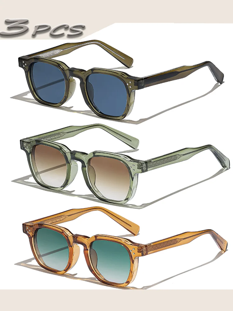 1/2/3 Pcs Großhandel Neue Platz Retro Sonnenbrille Männer Mode Punk Sonnenbrille Frauen Reise Brillen Lunette De Soleil Femme UV400