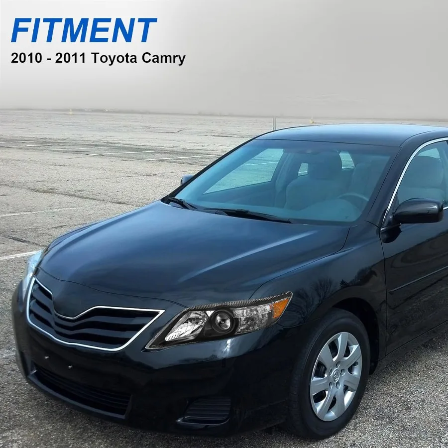 استبدال مجموعة مصابيح أمامية لعام 2010 كامري 2011 كامري 10 كامري 11 كامري كشافات كشافات الولايات المتحدة نموذج مدمج فقط اليسار والري #6