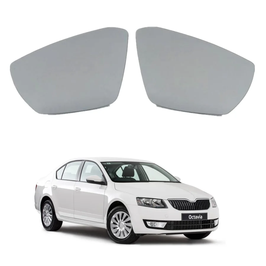 Szkło lusterka do Skoda Octavia A7 Mk3 5E Sedan & Combi 2013 2014 2015 2016 2017 Stylizacja drzwi samochodu Tylne podgrzewane lusterko szklane