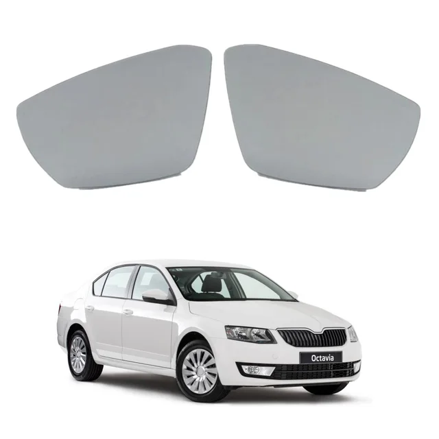 Szkło lusterka do Skoda Octavia A7 Mk3 5E Sedan & Combi 2013 2014 2015 2016 2017 Stylizacja drzwi samochodu Tylne podgrzewane lusterko szklane