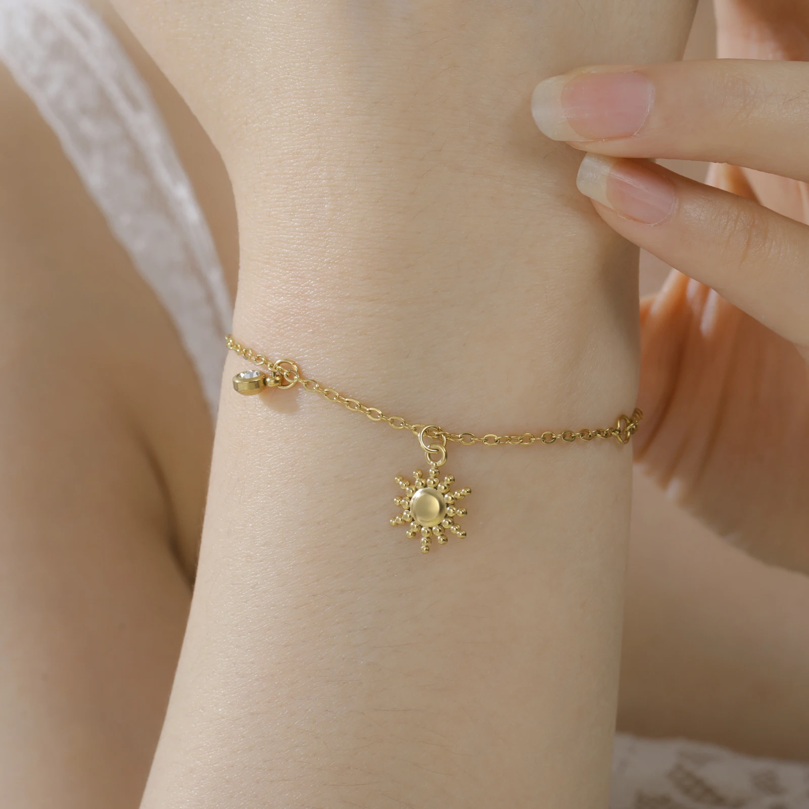 COOLTIME Mode Seestern Krabben Shell Anhänger Armband Edelstahl Boho Sommer Strand Armband Schmuck Geschenk Großhandel – Detail 10