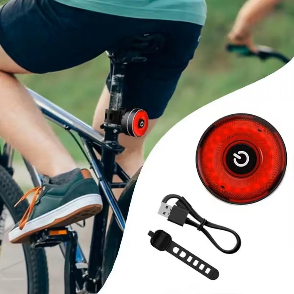 Cycling Tail Light Auto Sensor Rear Bikes Light Cycling Equipment Riding Supplies Waterproof Brake Warning Road Bike Accessories
