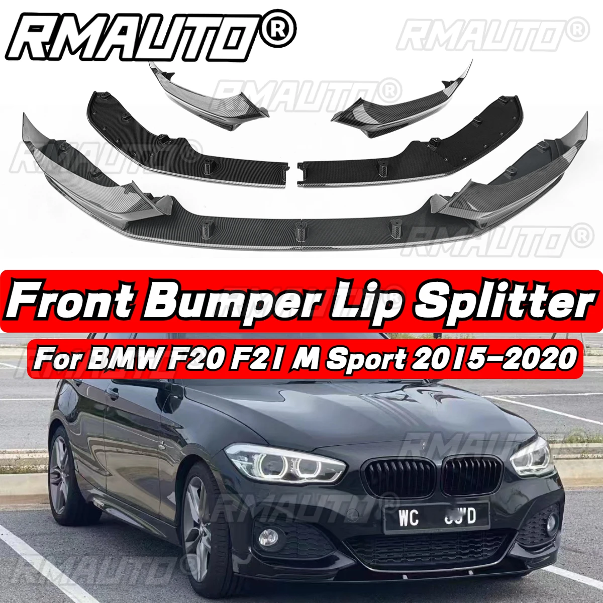 

F20 F21 Front Lip Car Front Bumper Spoiler Lip Splitter Guard Body Kit For BMW F20 F21 M Sport Hatchback 2012-2014 2015-2020