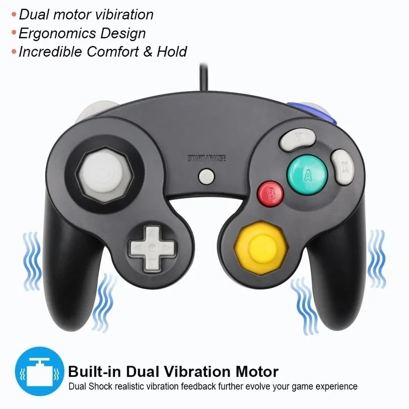 For Gamecube Controller Wired Handheld Joystick Compatible Nintend For NGC Controller For Wii Gamepads