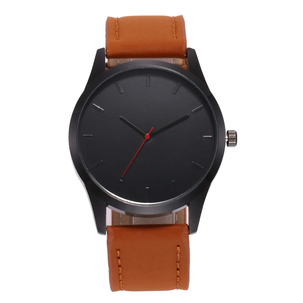 Men Quartz Wristwatches, Fashionable Casual Business Watch, Frosted Belt Men's Watches， Round Large Dial Not Waterproof Watch