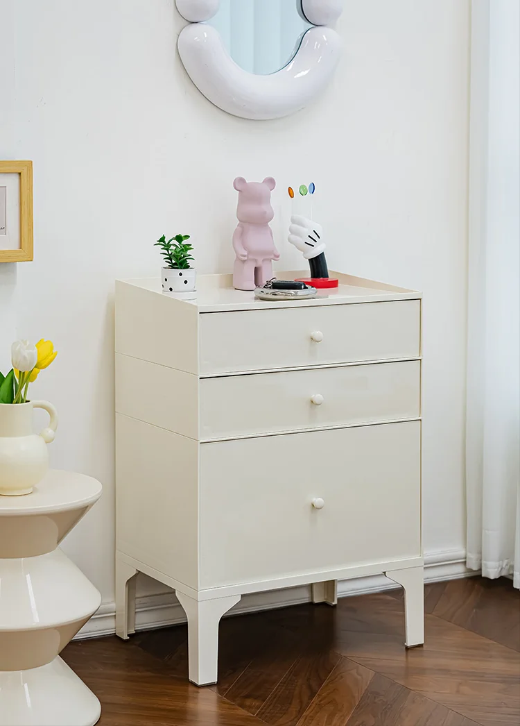 Cream wind bedroom bedside table Modern small household multi-storey storage cabinet Simple bedside cabinet