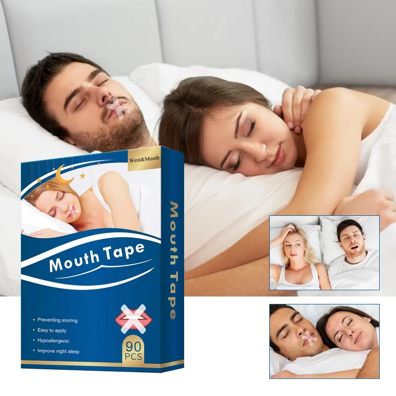 90Pcs Sleep Strip Mouth Tape for Snoring Better Nose Breathing Improved Nighttime Sleeping Less Mouth Breath Anti Snore