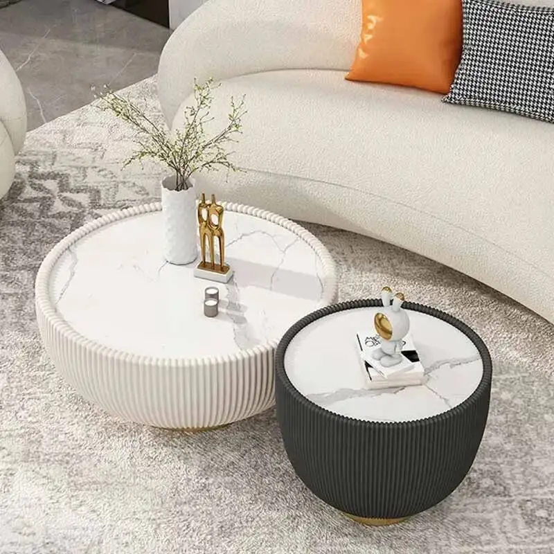 

Design Coffee Table Modern Metal Japanese Nordic Balcony Round Side Table Corner White Muebles De La Sala Side Table Decor