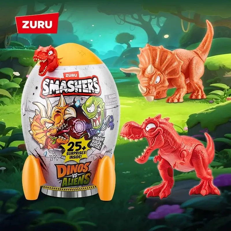 Zuru Smashers Tyrannosaurus Toy Dinosaur Vs Aliens War Series Spinosaurus Triceratops Ragazzi Figura animale da collezione