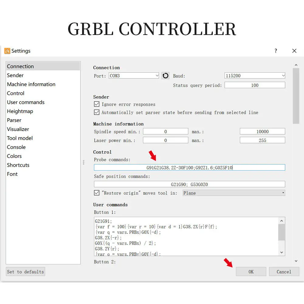 Router z osią Z CNC Router z panelem dotykowym osi Z do sondy 3018Pro/CNC Grbl Z Łatwy w użyciu przyrząd do ustawiania narzędzi