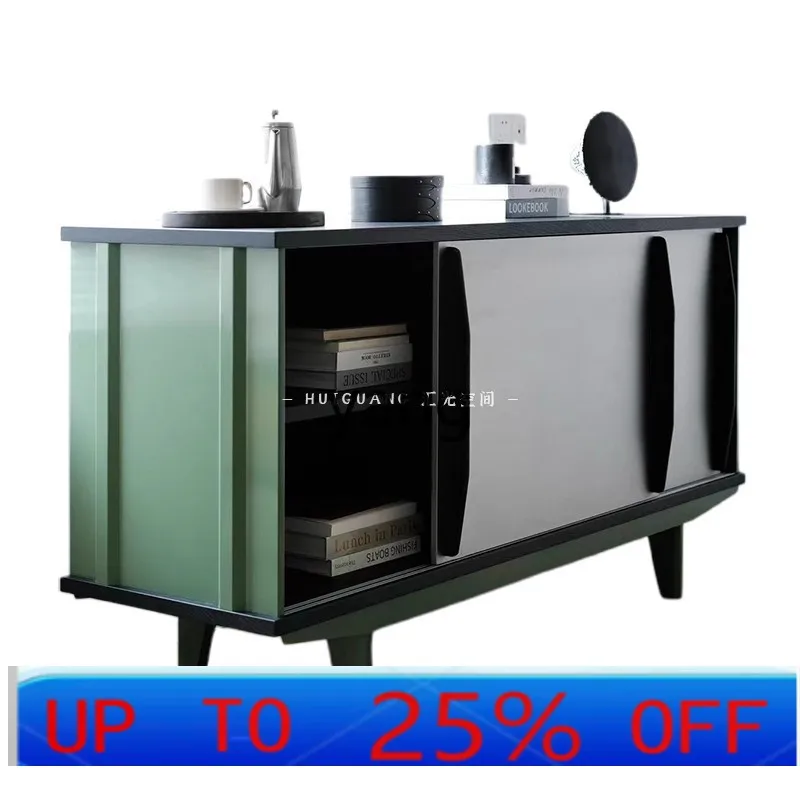 

LTT medieval wabi-sabi wind dining side cabinet color matching storage cabinet living room floor storage bookcase