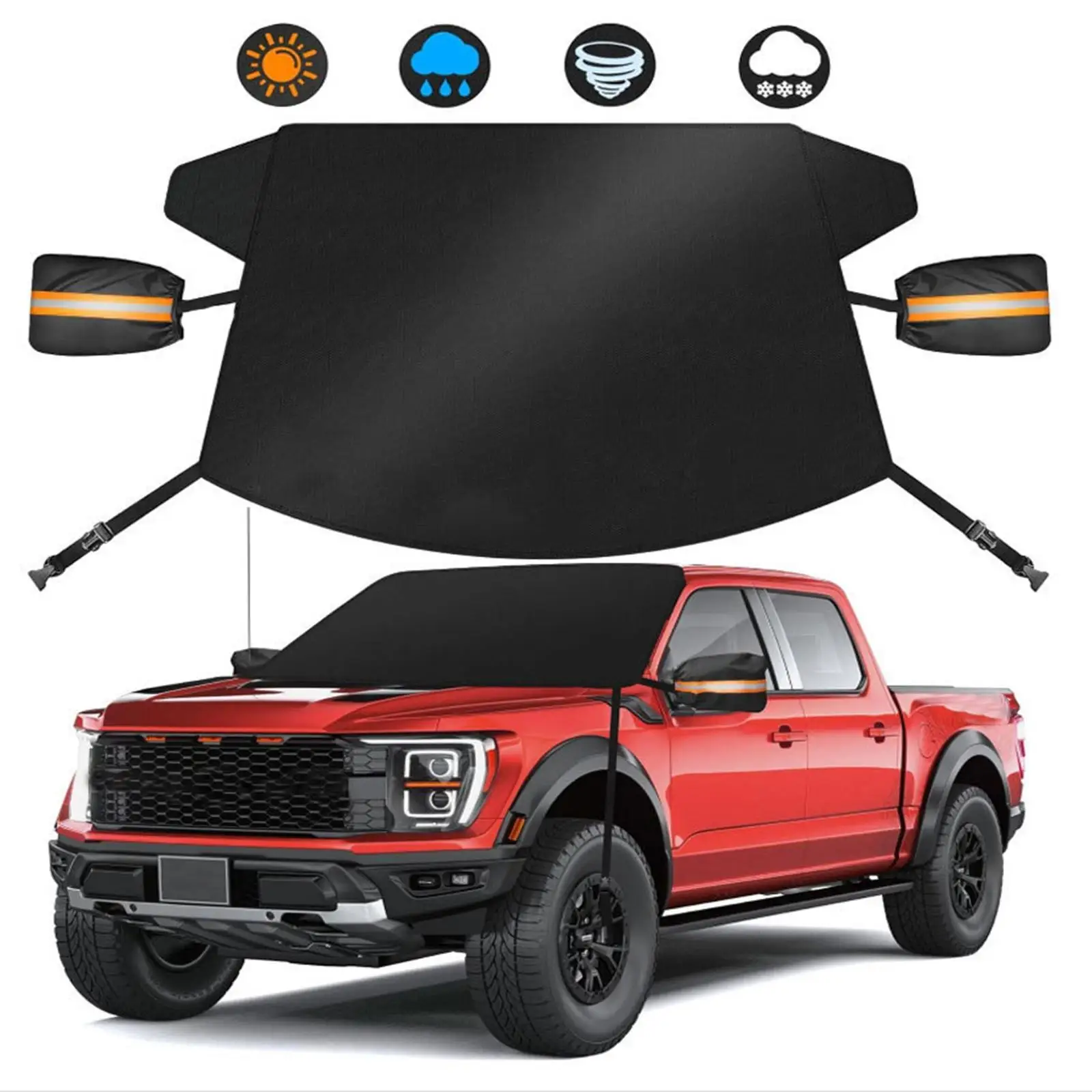 Car Windshield Snow Cover Oxford Cloth Weatherproof Anti-scratch Vehicle Hood Protector for Winter Outdoor Car Protection