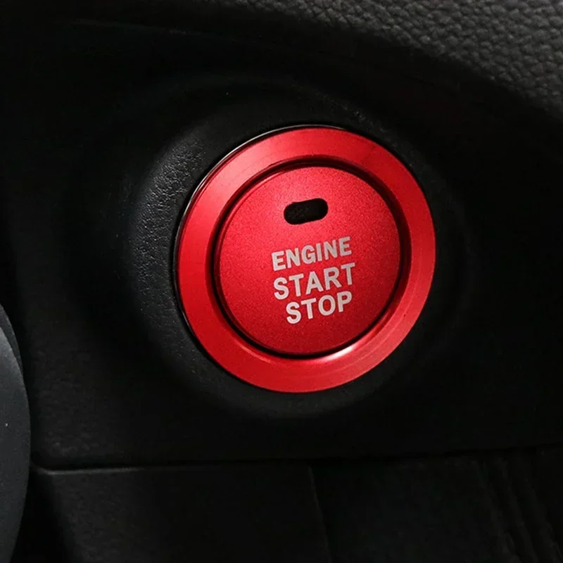 Car Ignition Engine Start Stop Button Metal Decoration Patch Ring For Subaru Outback Sti Legacy Xv Wrx Forester Interior Trim