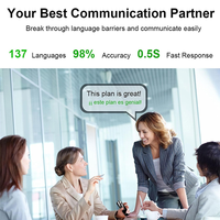 SUNRI-T10 Language Translator Device Real-Time 2-Way Translation With 130+ Languages Translaer For Traveling Learning Business