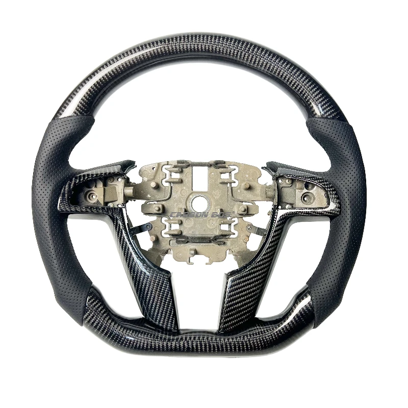 Factory hot sale customized black carbon fiber perforated leather sports steering wheel for Pontiac Holden G8 VF VE customizable