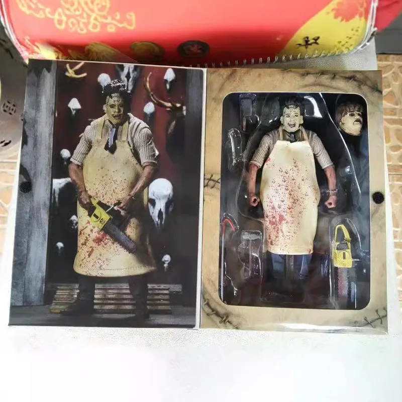 2025 Neca Texas Chopper Leatherface 40th Anniversary Edition Handheld Doll Model Statue Motorcycle Fans Collectible Figurine Toy